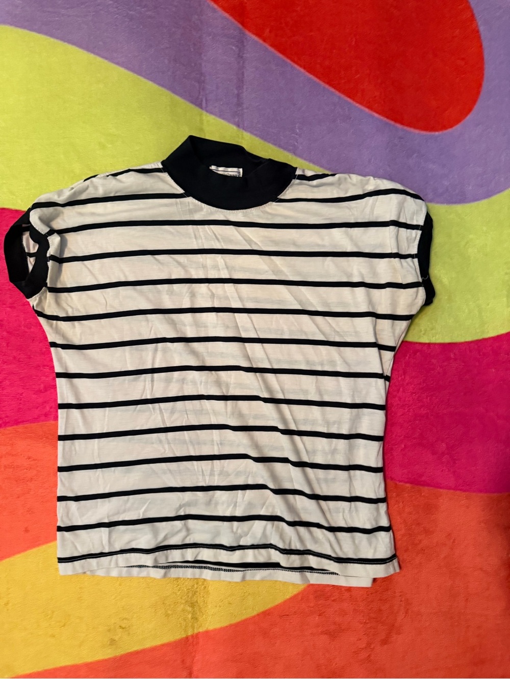 True vintage Classic Black & White Striped top